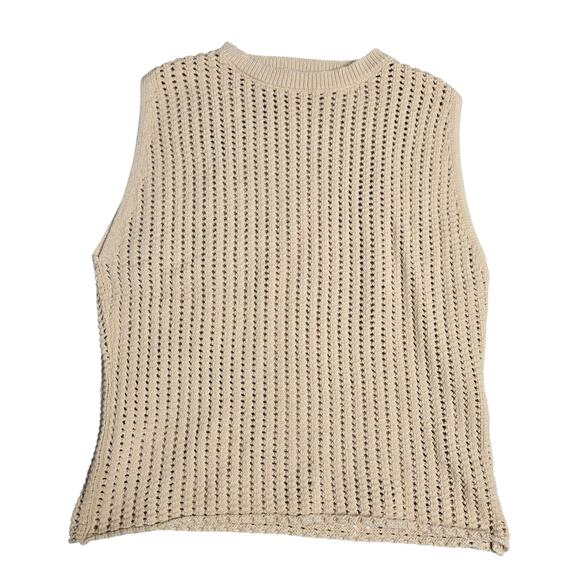 Dissh Denny Crochet Sleeveless Women's Top Size: M in Wheat - Picture 2 of 4